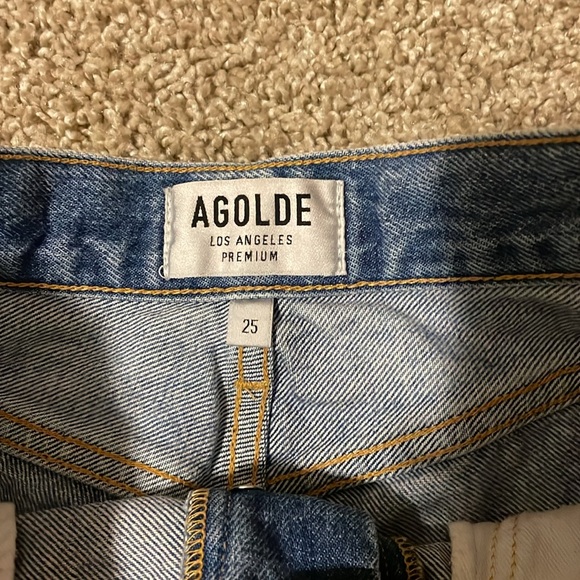 Agolde Dee Ultra High-Rise Denim Shorts - Picture 6 of 7